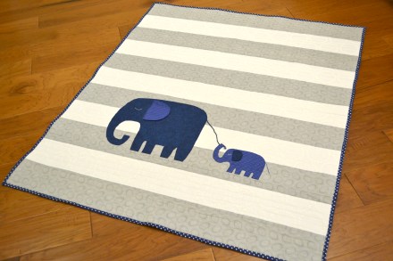 Elephant Baby Quilt - Must Love Quilts